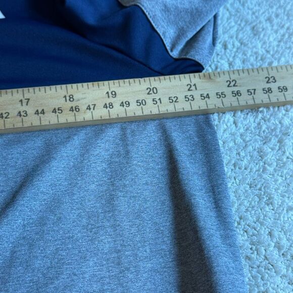 Adidas Polo Mens Size Medium USA Golf All Day 2.0 Colorblock Polo Navy Gray - Picture 7 of 10